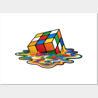 Melting Rubik Cube Posters and Art
